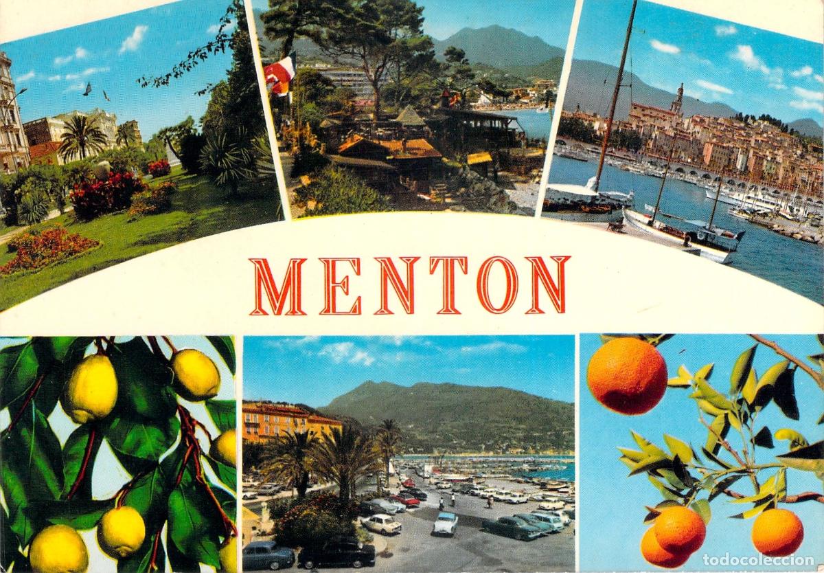 Postales: Postal de vistas m&uacute;ltiples de Menton, Francia
