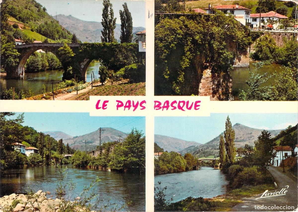 Postales: Postal del Pa&iacute;s Vasco, R&iacute;o Nive en Bidarray, Francia