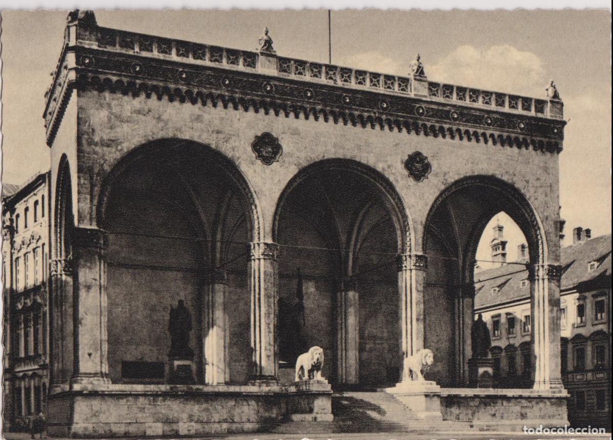 Postales: ALEMANIA, MUNICH, LA ODEONSPLATZ, FELDHERRNHALLE (SAL&Oacute;N DE LOS MARISCALES) - LUDWIG SIMON 08 - S/C