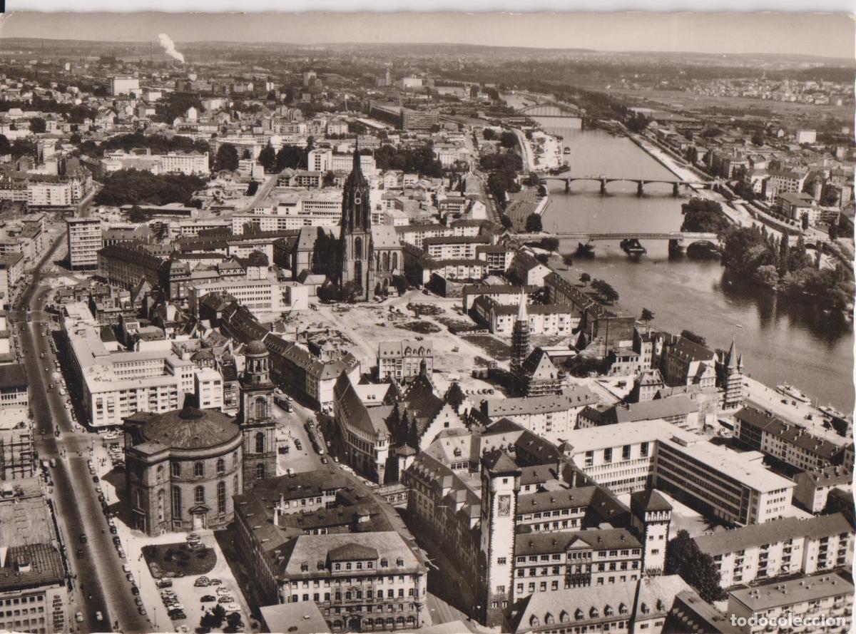 Postales: ALEMANIA, FRANKFURT DE MAIN, VISTA A&Eacute;REA DE LA CIUDAD - CIRCULADA