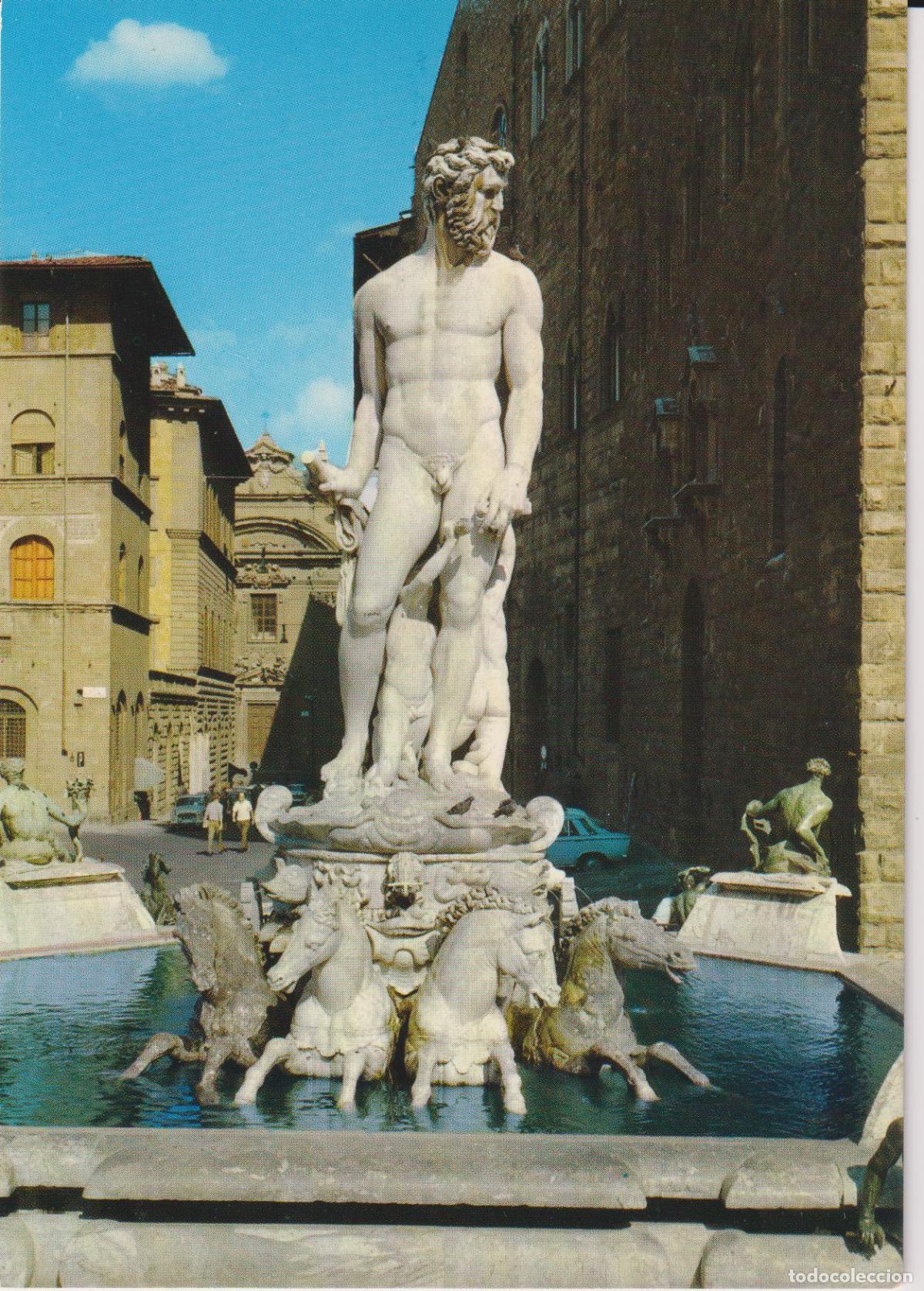 Postales: ITALIA, FLORENCIA, PIAZZA SIGNORIA, FONTANA DE NEPTUNO - EDIZ.GIUSTI 659 - S/C