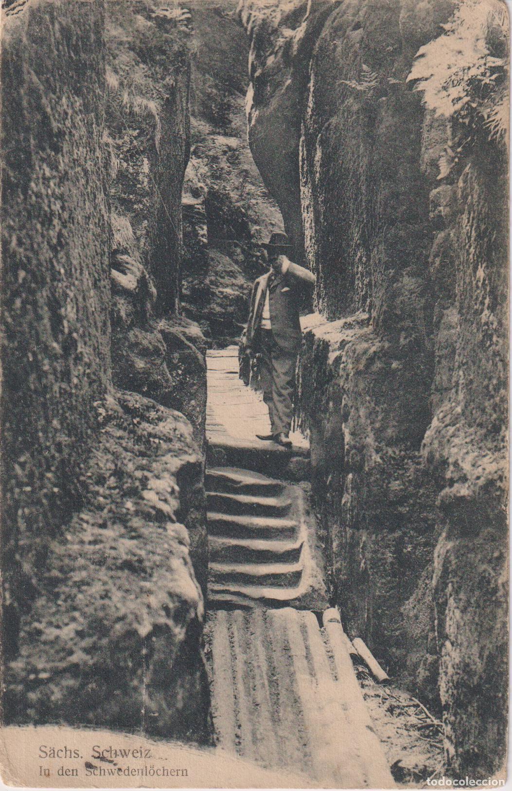 Postales: ALEMANIA, SUIZA SAJONA, LA GARGANTA AGUJEROS DE SUECIA &ndash; MAX K&Ouml;HLER 1290 - CIRCULADA