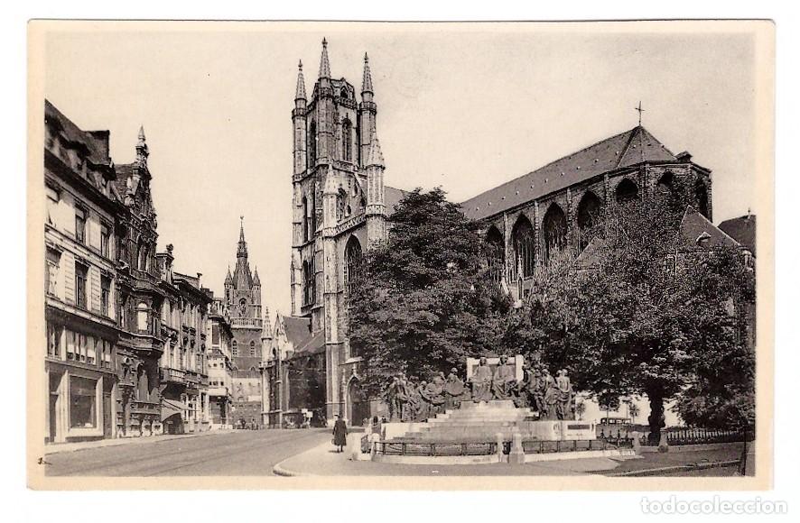 Postales: Belgium Gand Gent - Cathedrale St Bavon Monument Freres Van Eyck - Nels Thill