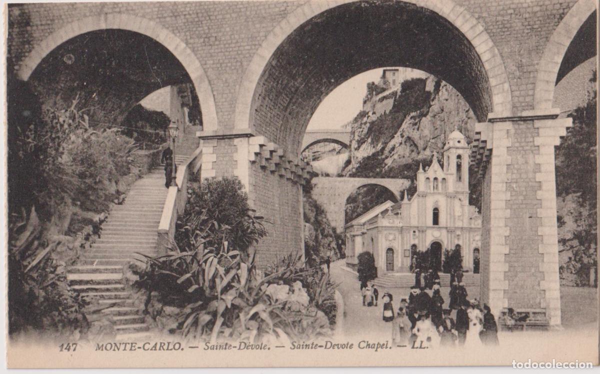 Postales: MONACO, MONTE-CARLO, LA CONDAMINE, IGLESIA DE SANTA DEVOTA - LEVY FILS ET CIE. 147 - S/C