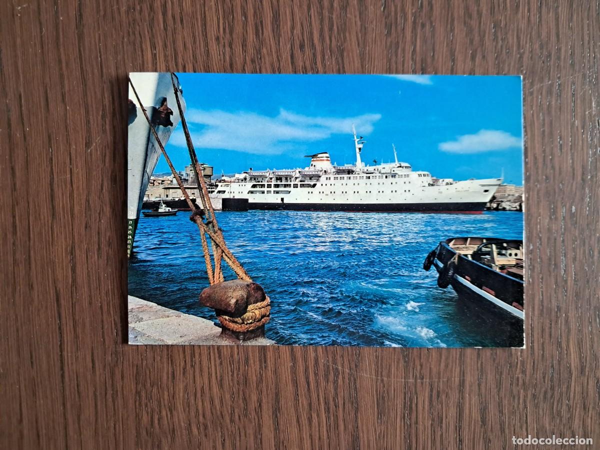 Postales: postal de Italia, barco, nave traghetto Gallura, per la Sardegna. Civitavecchia. a&ntilde;os 70.
