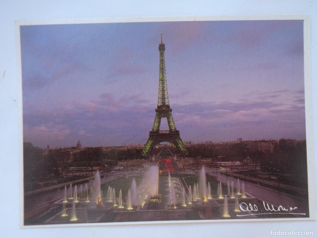 Postcards: POSTAL DE PARIS ( FRANCIA ): PERSPECTIVA DE LA TORRE EIFFEL Y LAS FUENTES DE CHAILLOT