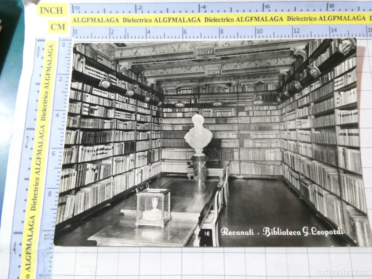 Postales: ANTIGUA POSTAL DE ITALIA. RECANATI BIBLIOTECA G. LEOPARDI. 2893