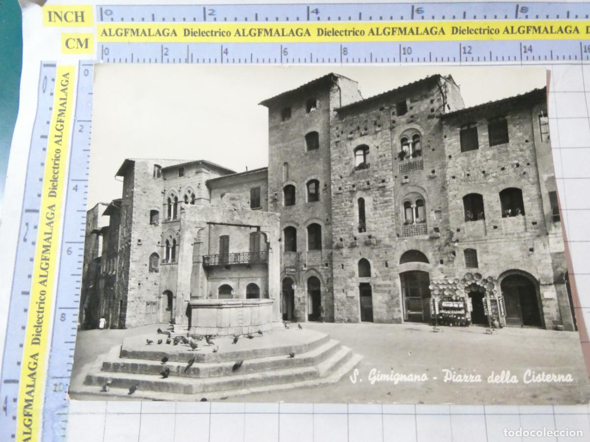 Postales: ANTIGUA POSTAL DE ITALIA. SAN GIMIGNANO PIAZZA DELLA CISTERNA. 2904