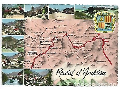 Postales: MAPA RECORD D&acute;ANDORRA