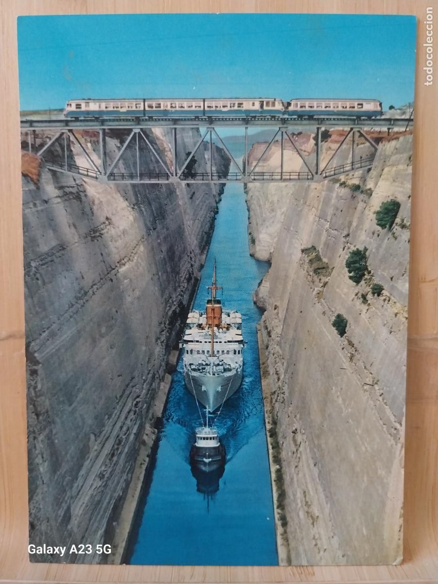 Postales: CANAL CORINTO ED GOUDIS 534 SC ORIGINAL PASO DE BARCO TREN PUENTE