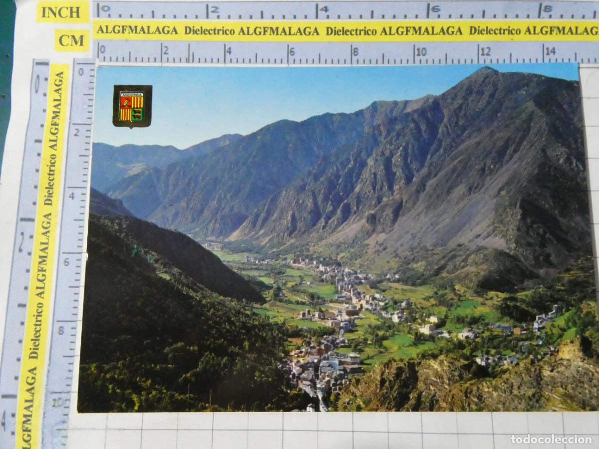 Postales: POSTAL DE ANDORRA. A&Ntilde;O 1961. LES ESCALDES Y ANDORRA LA VELLA. 618 ESCUDO ORO. 2933