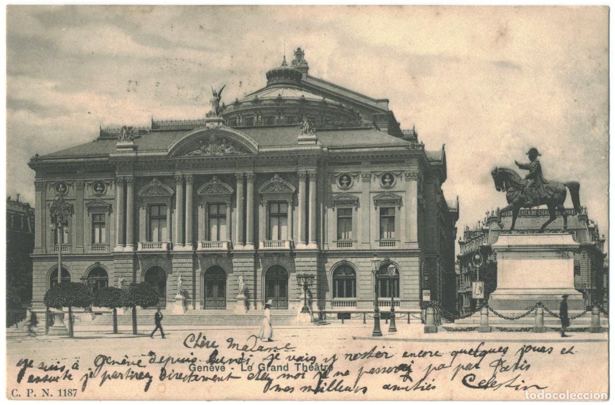 Postales: GEN&Egrave;VE_Grand Th&eacute;&acirc;tre_CPN; 1187 / Teatros Suiza