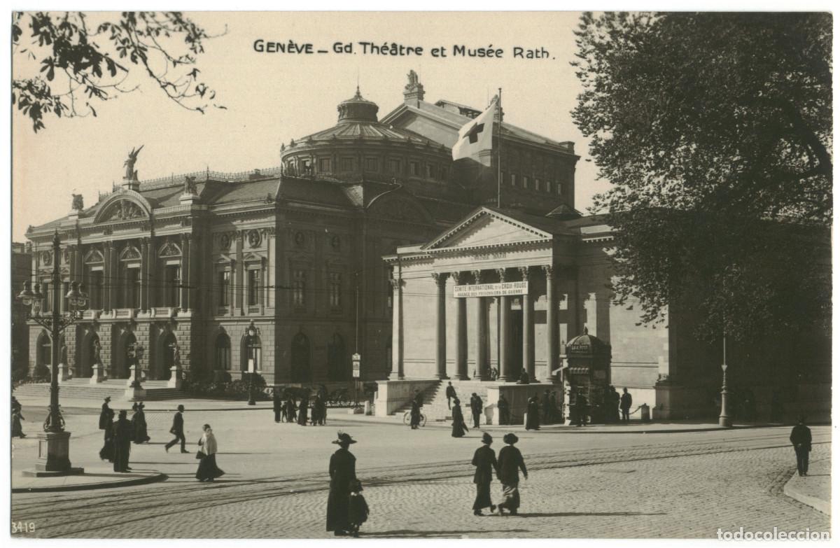 Postales: GEN&Egrave;VE_Grand Th&eacute;&acirc;tre et Mus&eacute;e Rath_Perrochet-Matlle; 3419 / Teatros Suiza