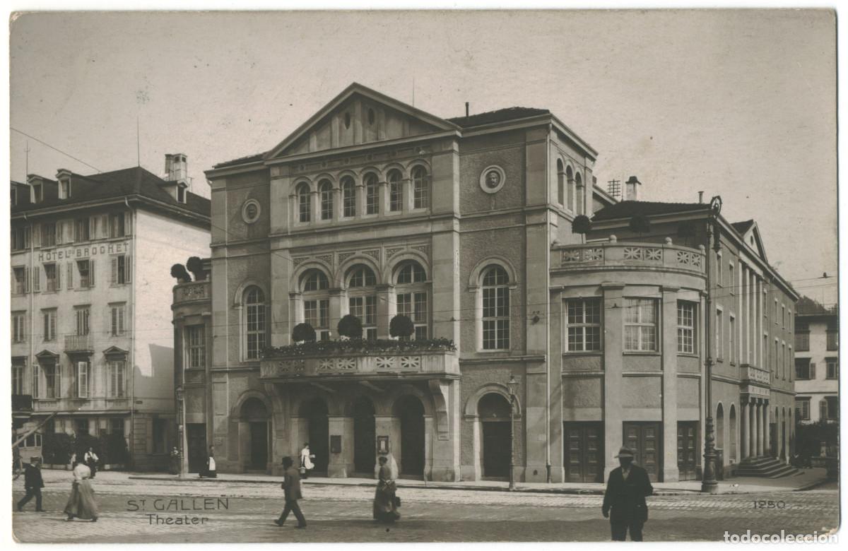 Postales: ST. GALLEN_Theater_Perrochet & David; 1250 / Teatros Suiza