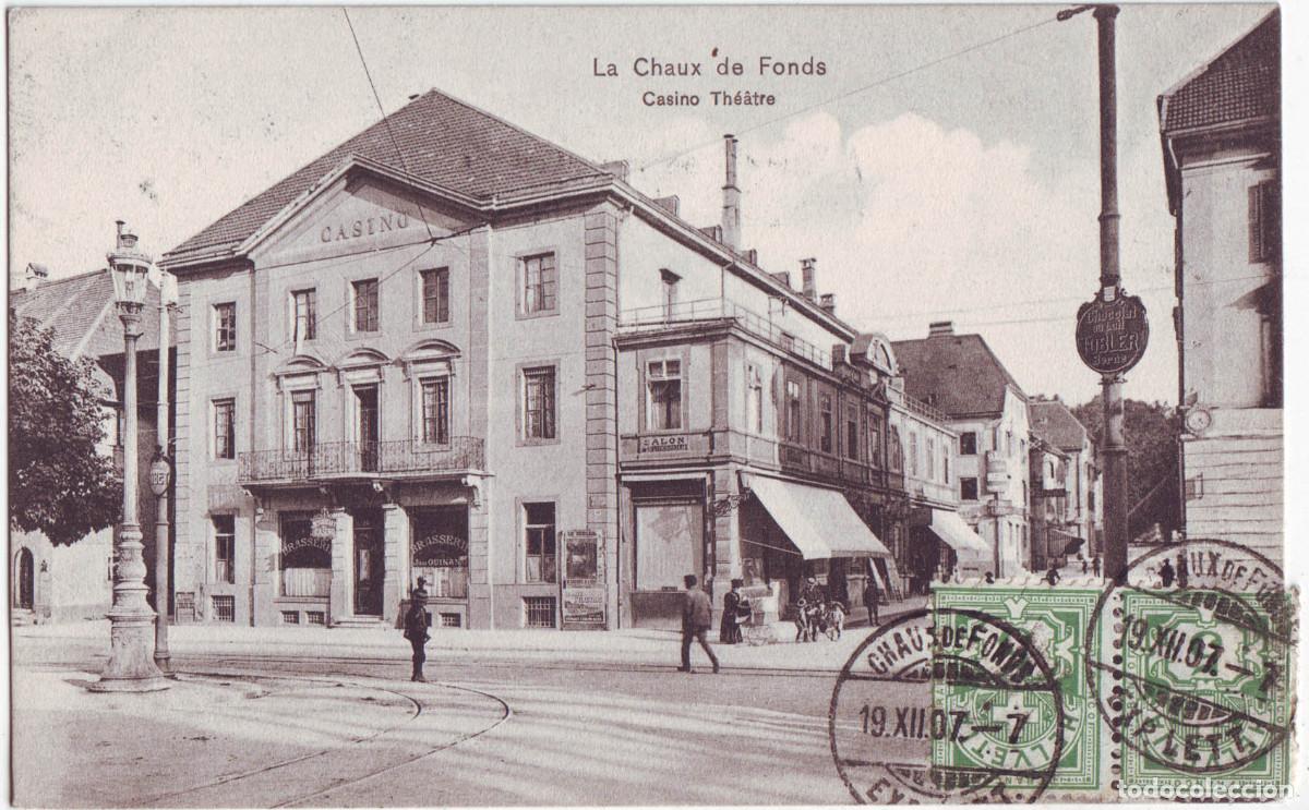 Postales: CHAUX de FONDS. Casino Th&eacute;&acirc;tre_Perrochet & David; 392 / Teatros Suiza