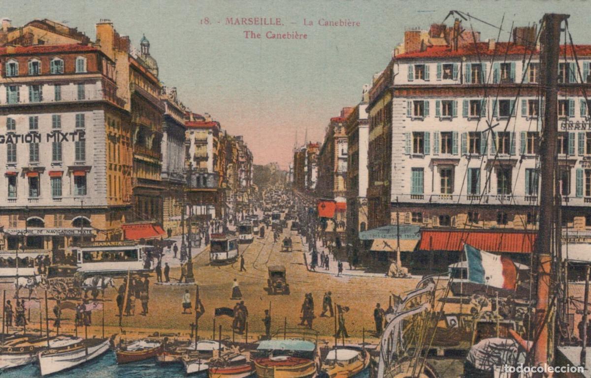 Cartoline: France Marseilles Marseille la Canebi&egrave;re Port Anim&eacute; Tramway Bateaux *YAH001