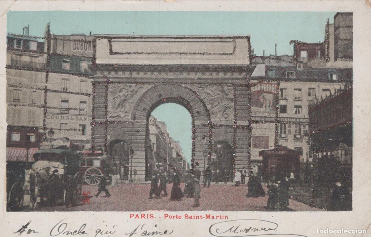 Cartoline: France Arc de Triomphe Paris &Icirc;le de Porte Saint Martin Architecture *YAH009
