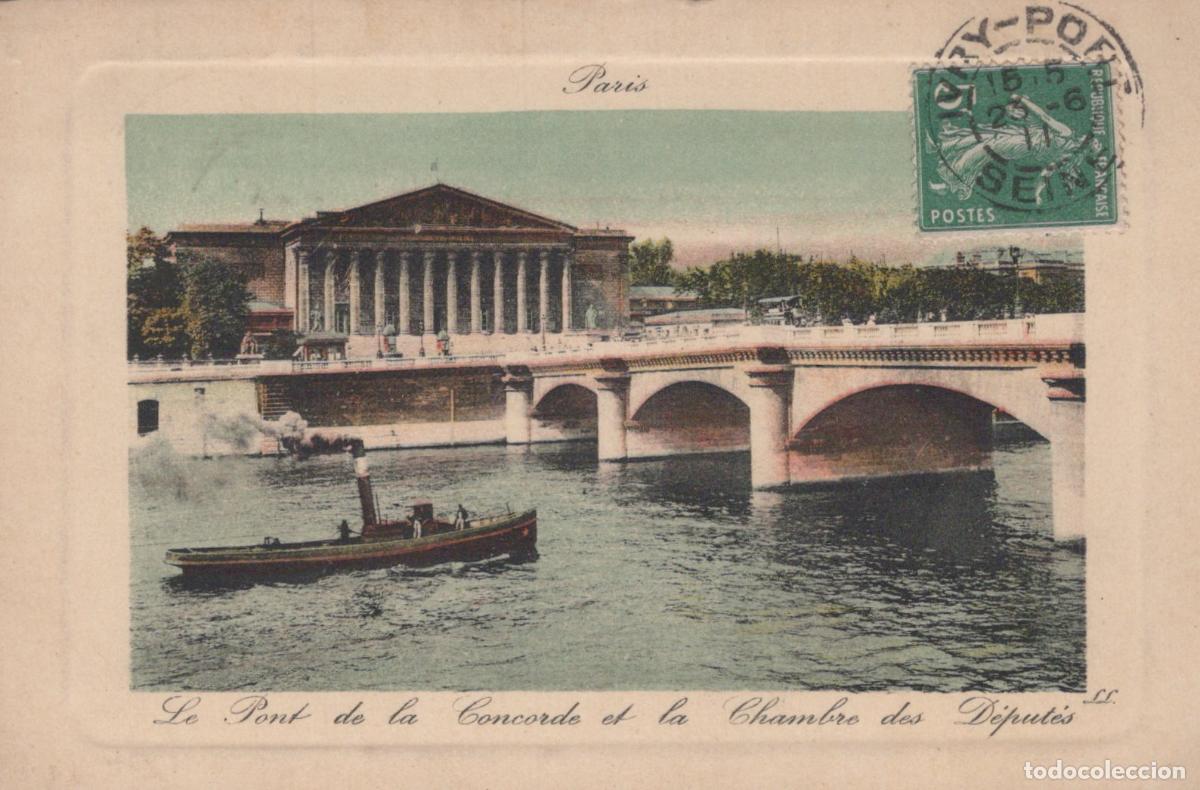 Cartoline: France Arc de Triomphe Paris &Icirc;le de Pont de la Concorde Chambre des *YAH015