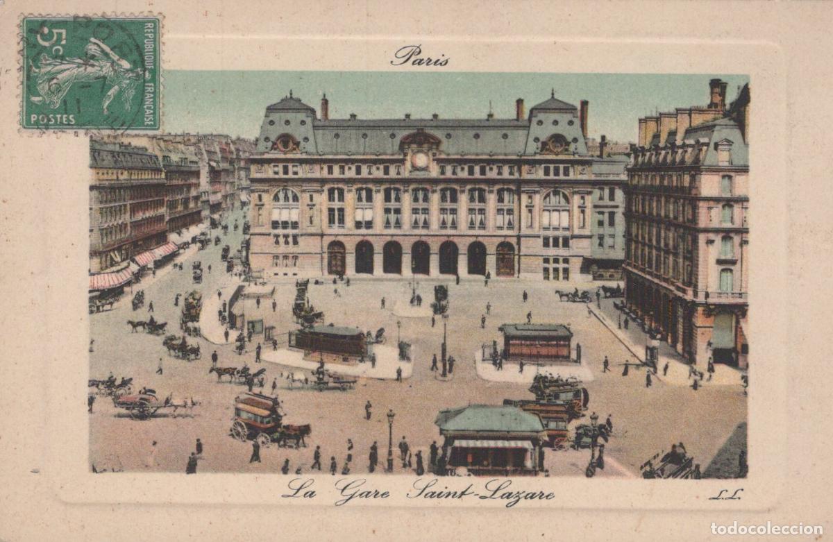 Cartoline: France Arc de Triomphe Paris &Icirc;le de Gare Saint Lazare Architecture Sc&egrave;ne *YAH014