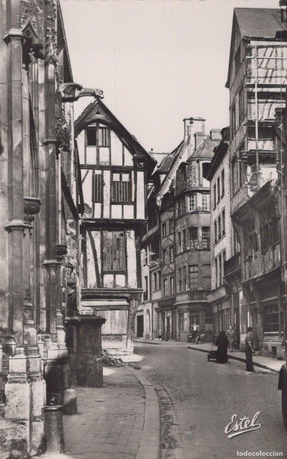 Postcards: France Rouen Normandie Logis Saint Romain Vieille Rue Real Photo *YAH041