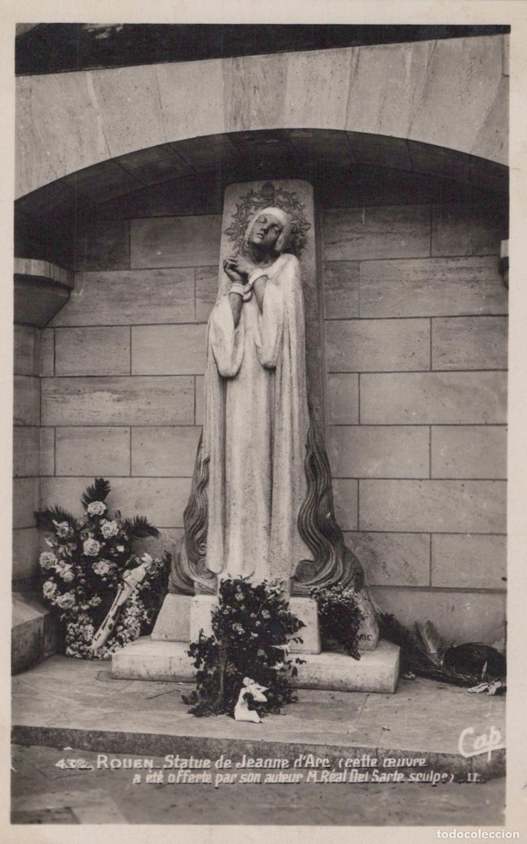 Postcards: France Rouen Normandie Statue de Jeanne D Arc M R&eacute;al Sarte Post&eacute;e *YAH040