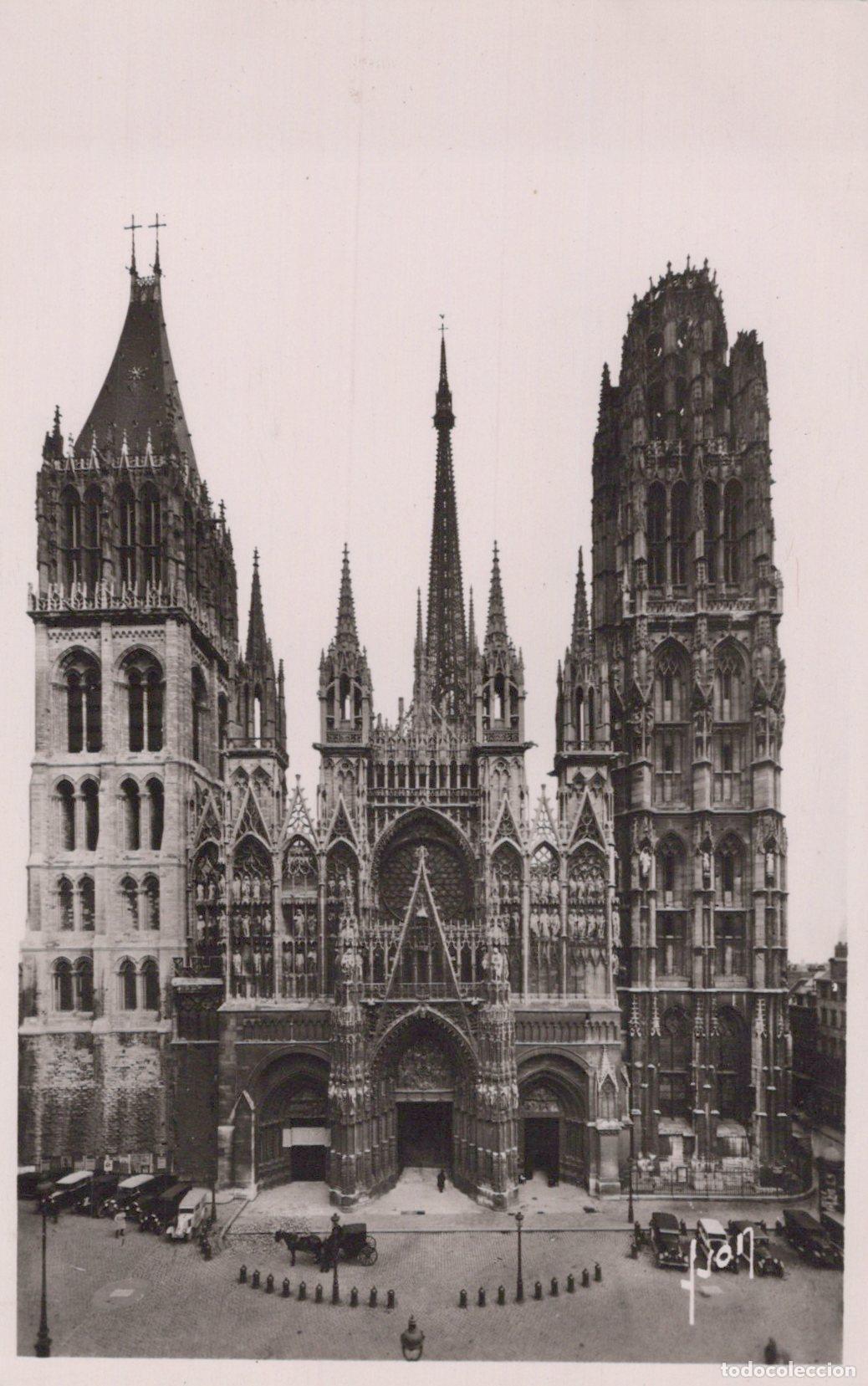 Postcards: France Rouen Cath&eacute;drale Notre Dame Architecture Real Photo Unposted *YAH043