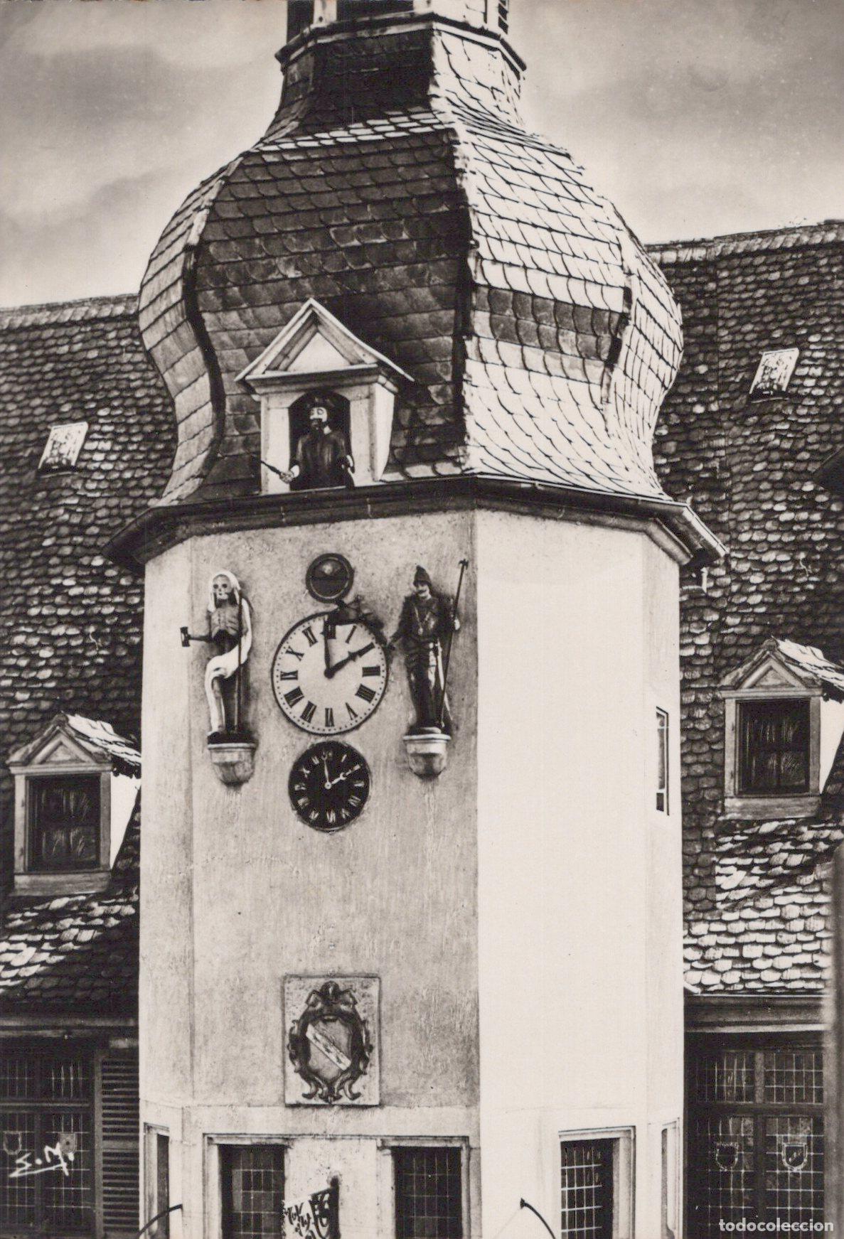 Postcards: France Benfeld H&ocirc;tel de Ville Tour de L Horloge Real Photo Unposted *YAH084