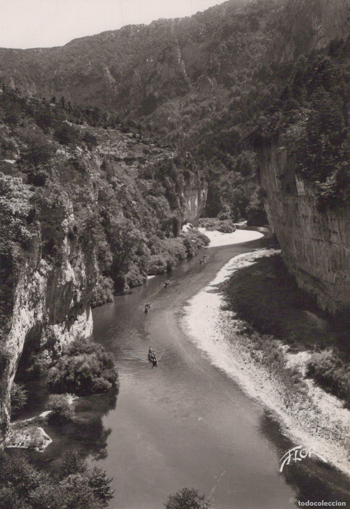 Postcards: France Gorges du Tarn Paysage Fluvial Barques Real Photo Unposted *YAH090
