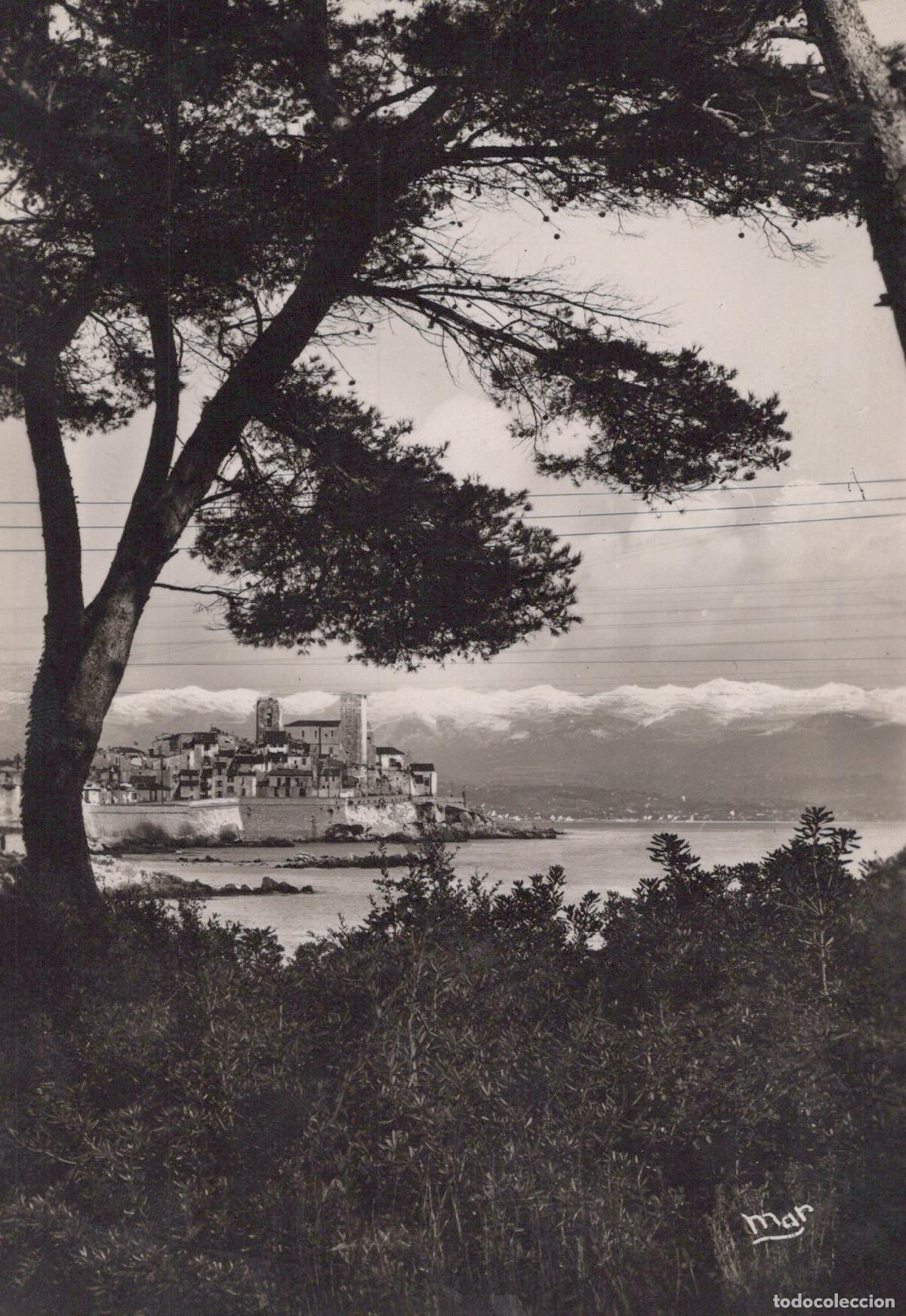 Postais: France Antibes Les Remparts et les Alpes Real Photo Unposted *YAH113