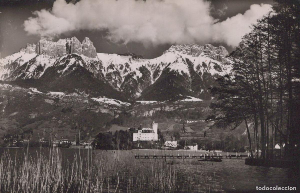 Postcards: France Duingt Ch&acirc;teau de Lac D Annecy Montagnes *YAH130