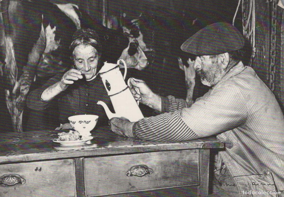 Postcards: France Chamonix Mont Blanc Chamonix Couple &Acirc;g&eacute; Caf&eacute; Int&eacute;rieur *YAH170