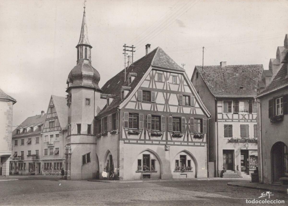 Postais: France Benfeld Place du March&eacute; et L H&ocirc;tel de Ville Real Photo Unposted *YAH180