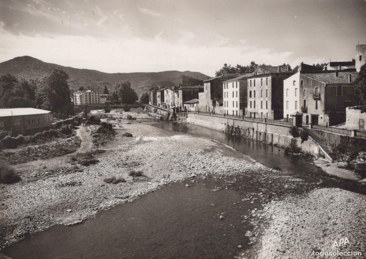 Postais: France Bedarieux Vue de la Ville et Rivi&egrave;re Orb Real Photo Unposted *YAH185