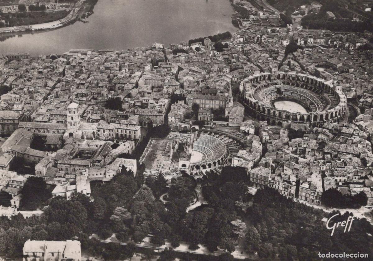 Cartes Postales: France Other Unclassified Arles Vue A&eacute;rienne Ar&egrave;nes Real Photo Unposted *YAH225
