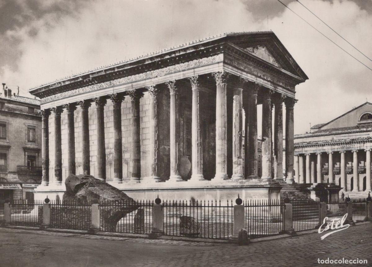 Postais: France N&icirc;mes Nimes Maison Carr&eacute;e Temple Romain Real Photo Unposted *YAH192