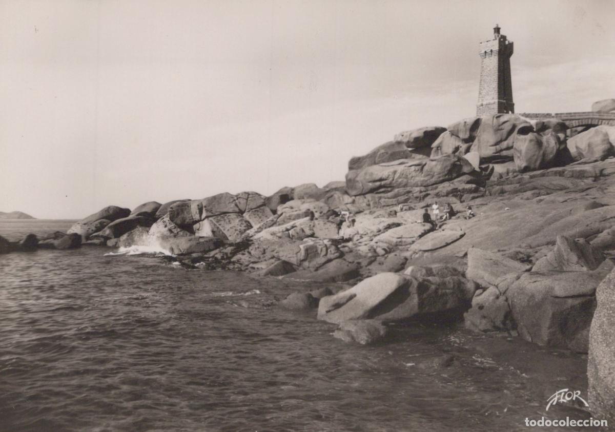 Postales: France Ploumanach Phare de C&ocirc;te Granit Rose Real Photo Unposted *YAH264