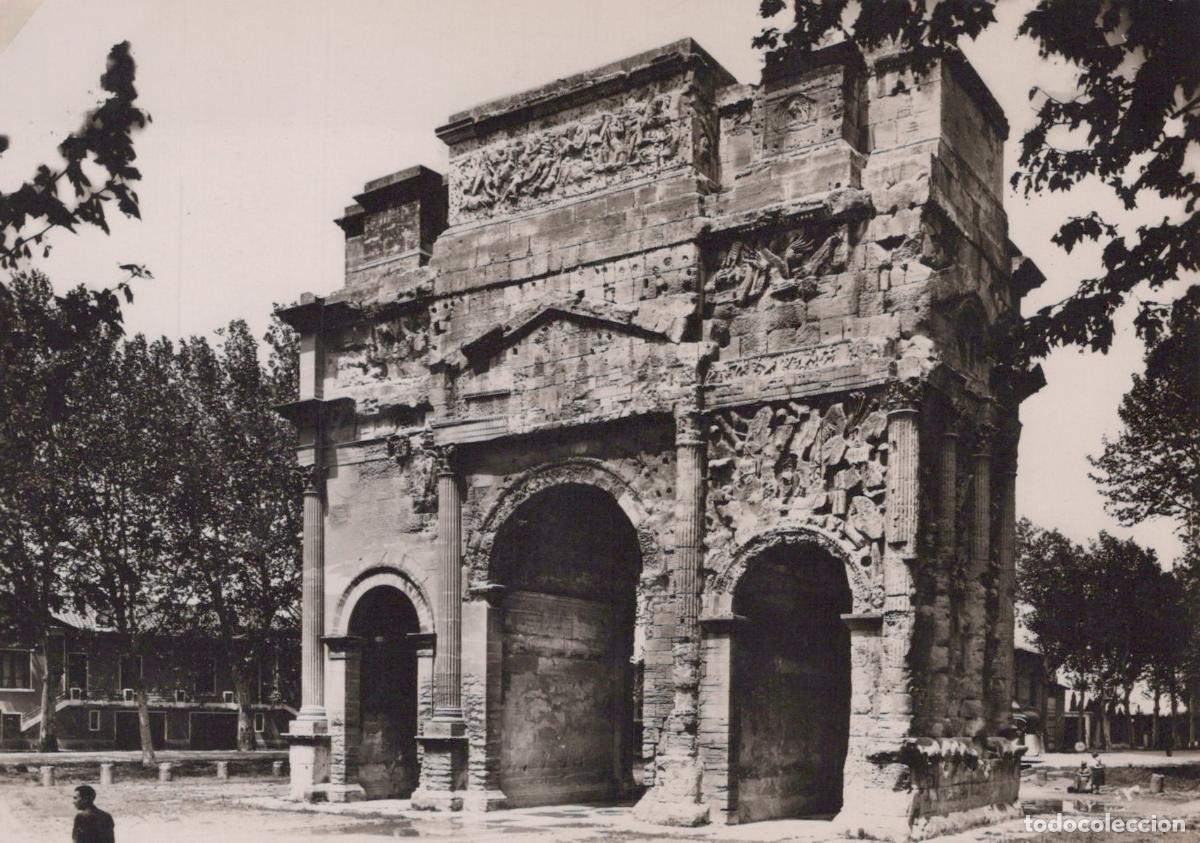 Cartoline: France Orange Arc de Triomphe Romain Architecture Real Photo Unposted *YAH216