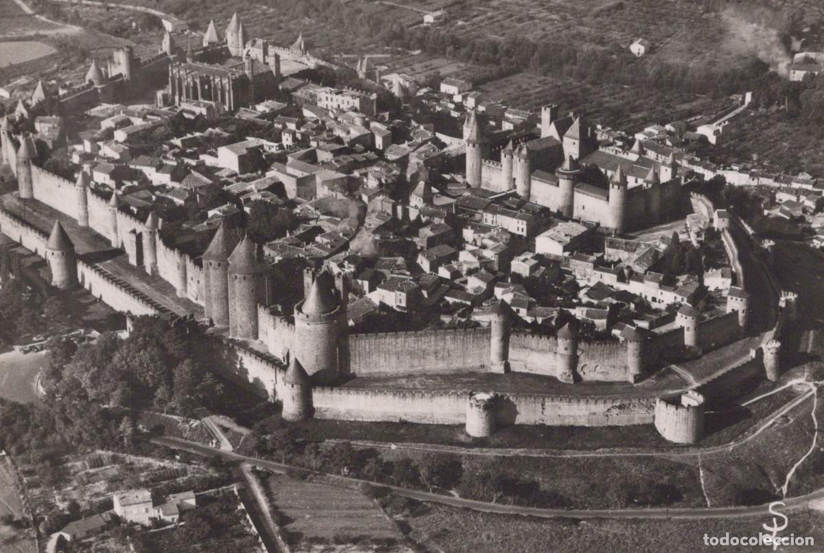 Postkarten: France Carcassonne Cit&eacute; M&eacute;di&eacute;vale Fortifi&eacute;e Vue A&eacute;rienne Unposted *YAH280