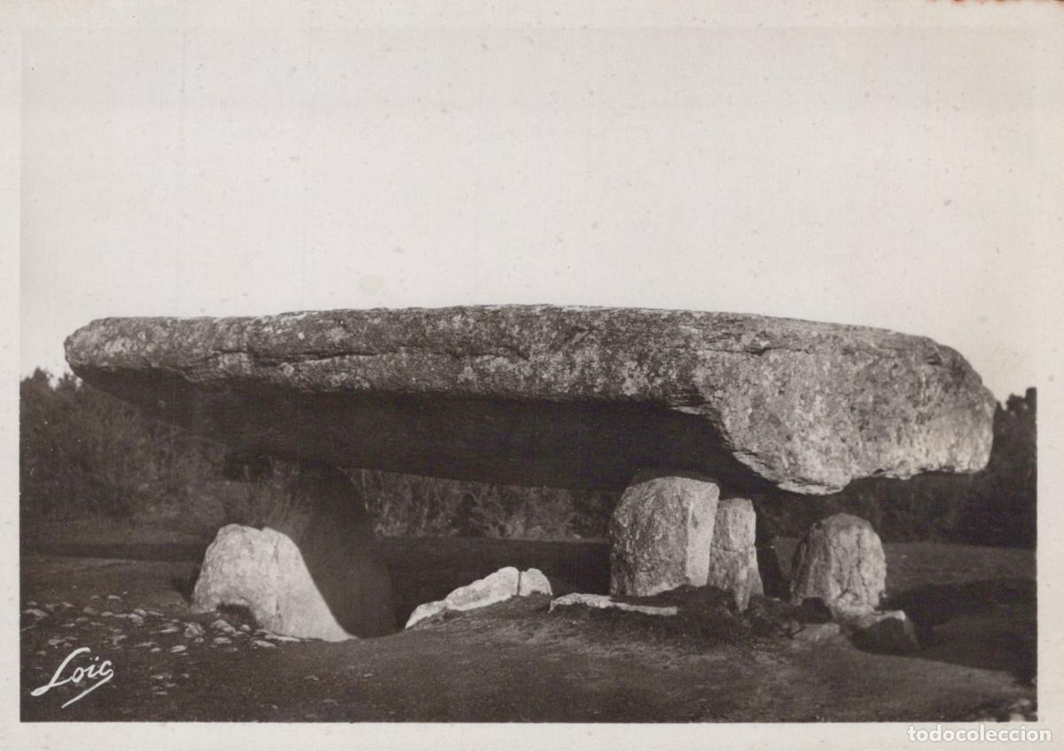 Cartoline: France Locmariaquer Bretagne la Table des Marchands Dolmen Unposted *YAH261