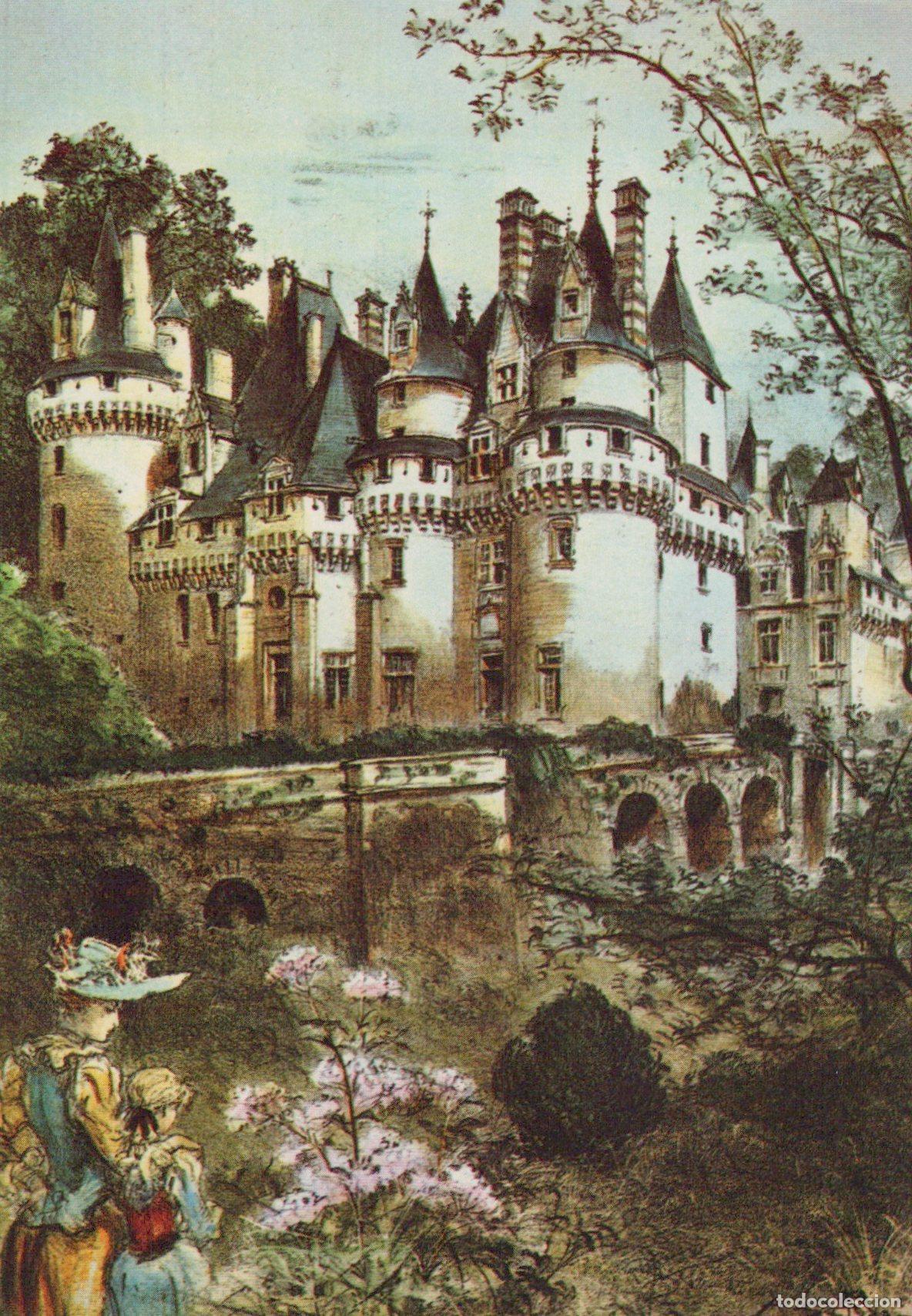Postcards: France Usse Anjou Touraine Ch&acirc;teau D Uss&eacute; Architecture Illustration *YAH425