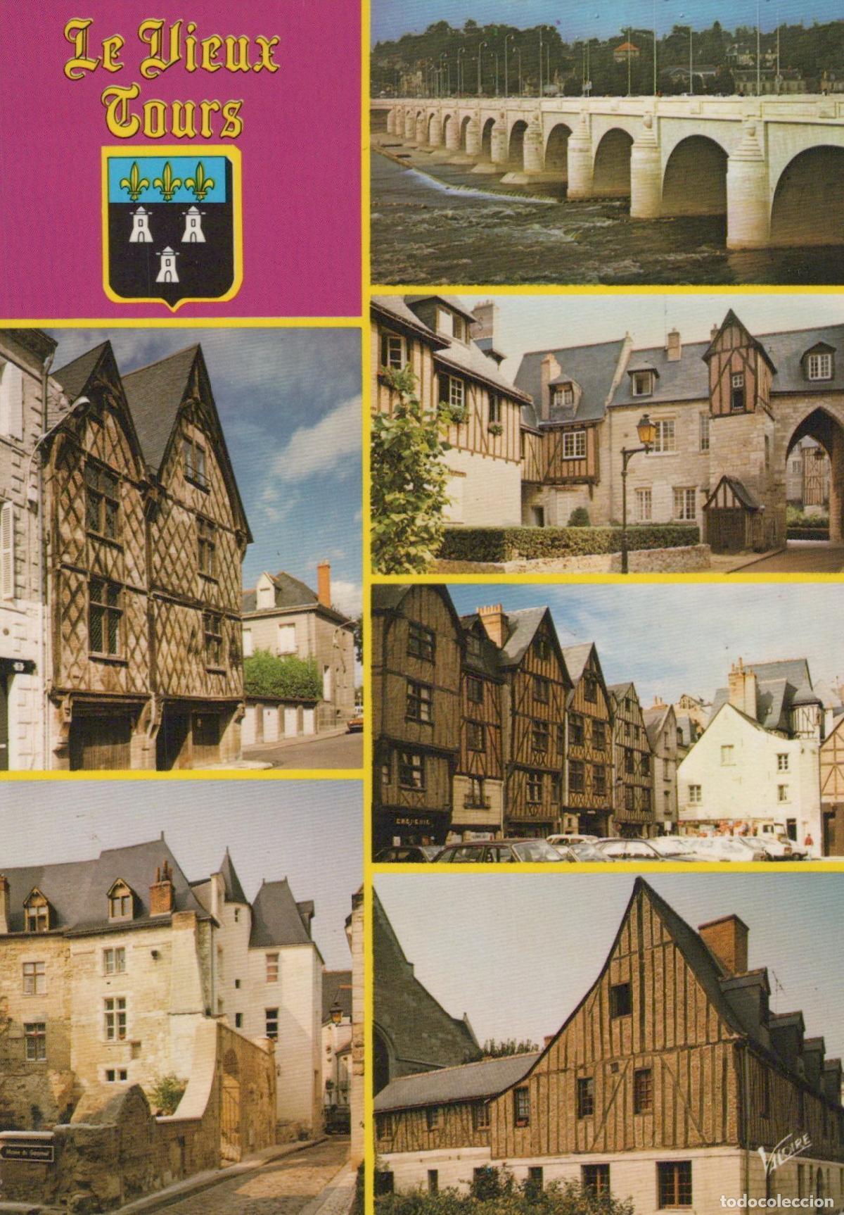 Cartoline: France Tours Le Vieux Maisons &Agrave; Colombages Pont *YAH438