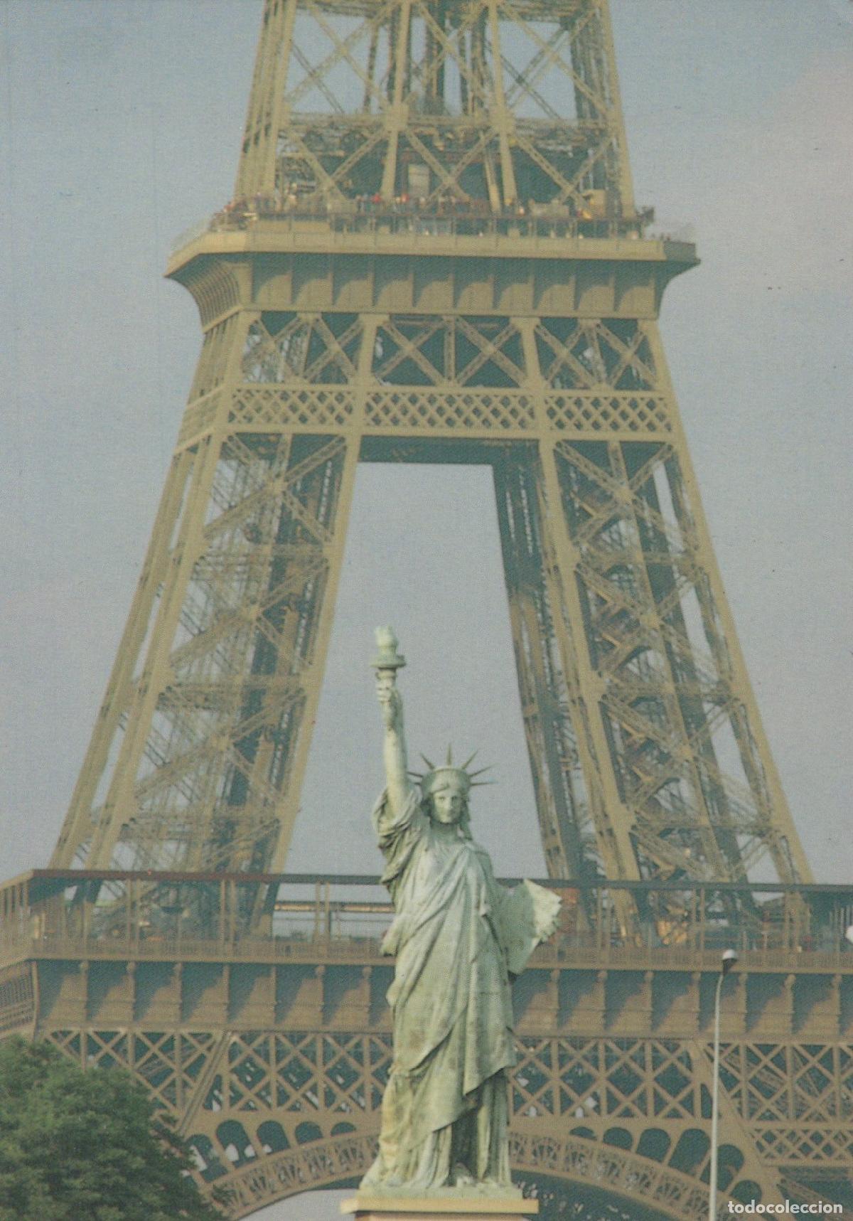 Cartes Postales: France Tour Eiffel Paris &Icirc;le de et Statue de la Libert&eacute; R&eacute;plique *YAH454