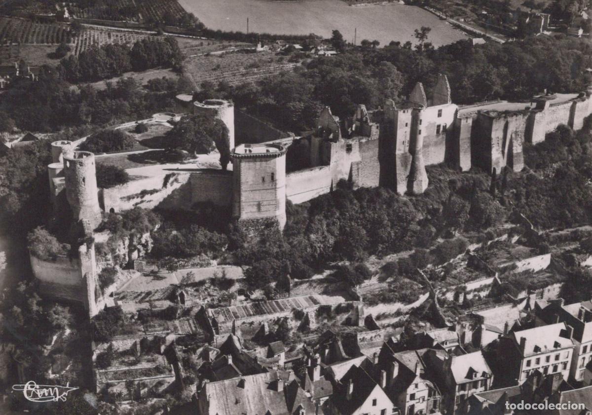 Postcards: France Chinon Ch&acirc;teau de Vue A&eacute;rienne Real Photo Unposted *YAH351