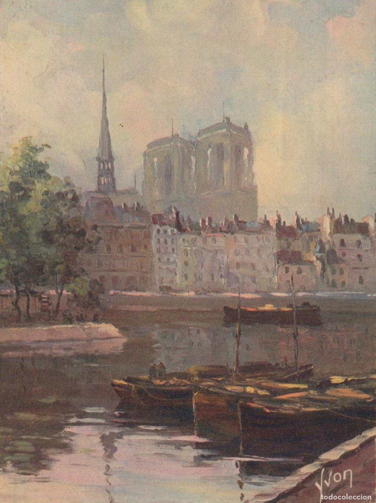 Postais: France Pantheon Paris &Icirc;le de Notre Dame de Seine Bateaux *YAH555