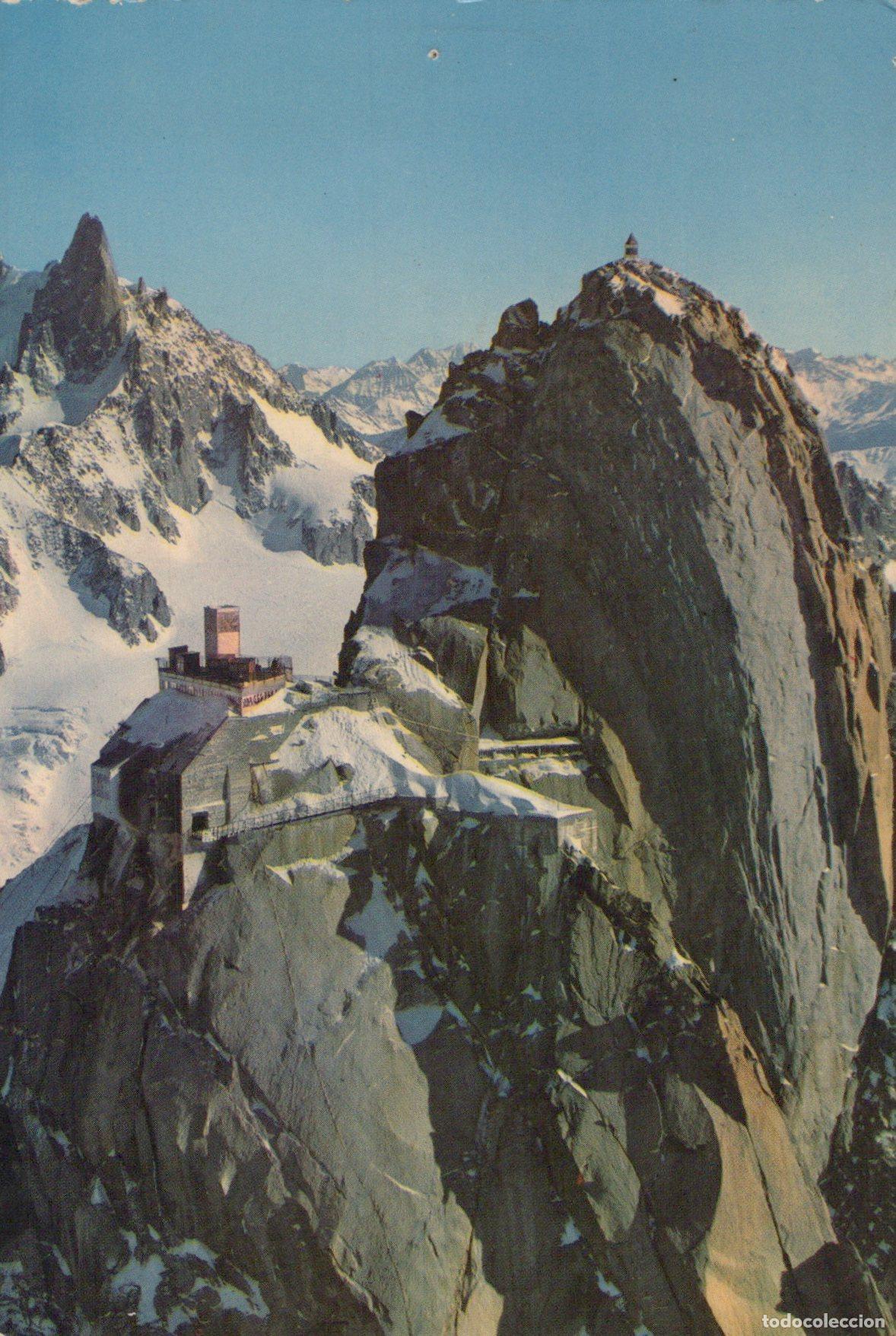 Postales: France Chamonix Mont Blanc Mont Blanc Aiguille du MIDI Gare Unposted *YAH391