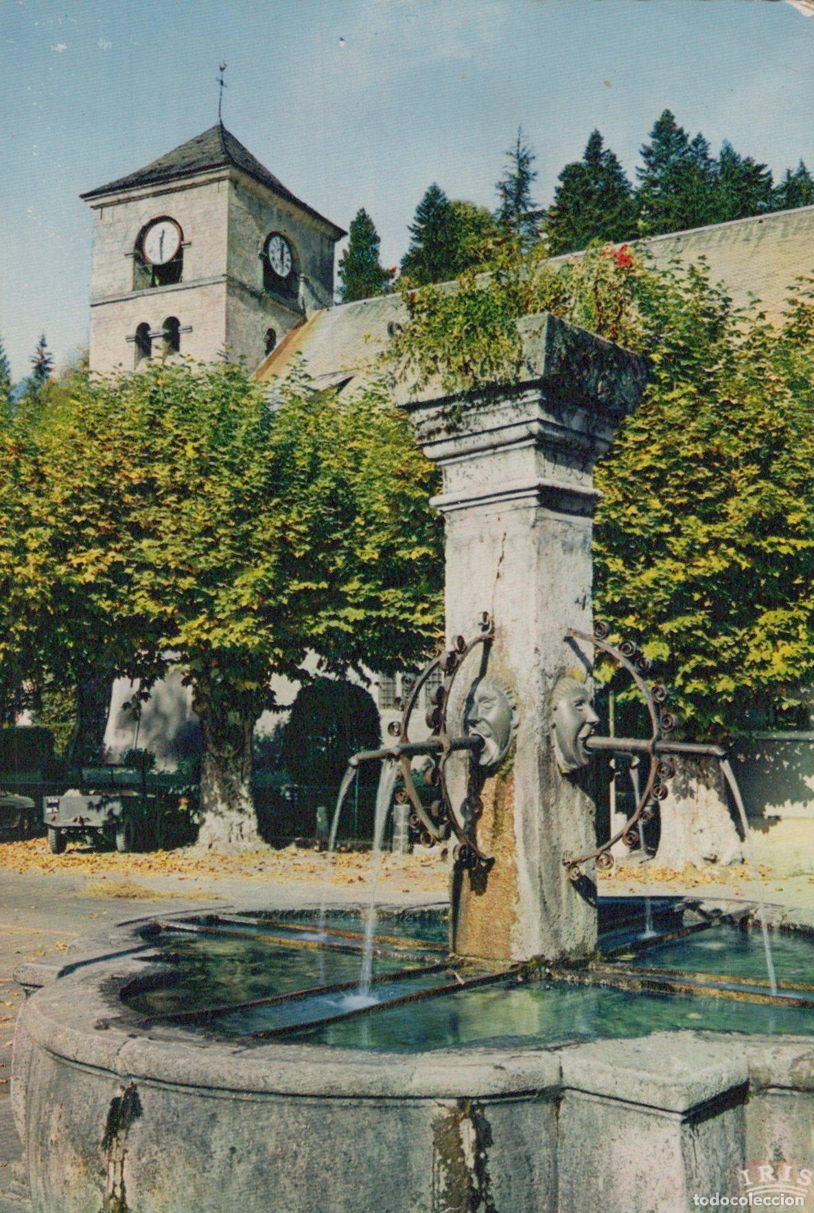 Postais: France Samo&euml;ns Samoens la Fontaine et L Eglise Sc&egrave;ne Villageoise *YAH392