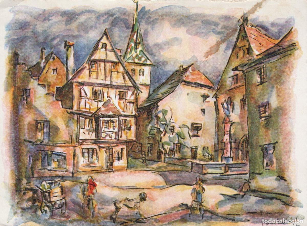 Cartes Postales: France Turkheim Fontaine et &Eacute;glise Maisons &Agrave; Colombages *YAH623