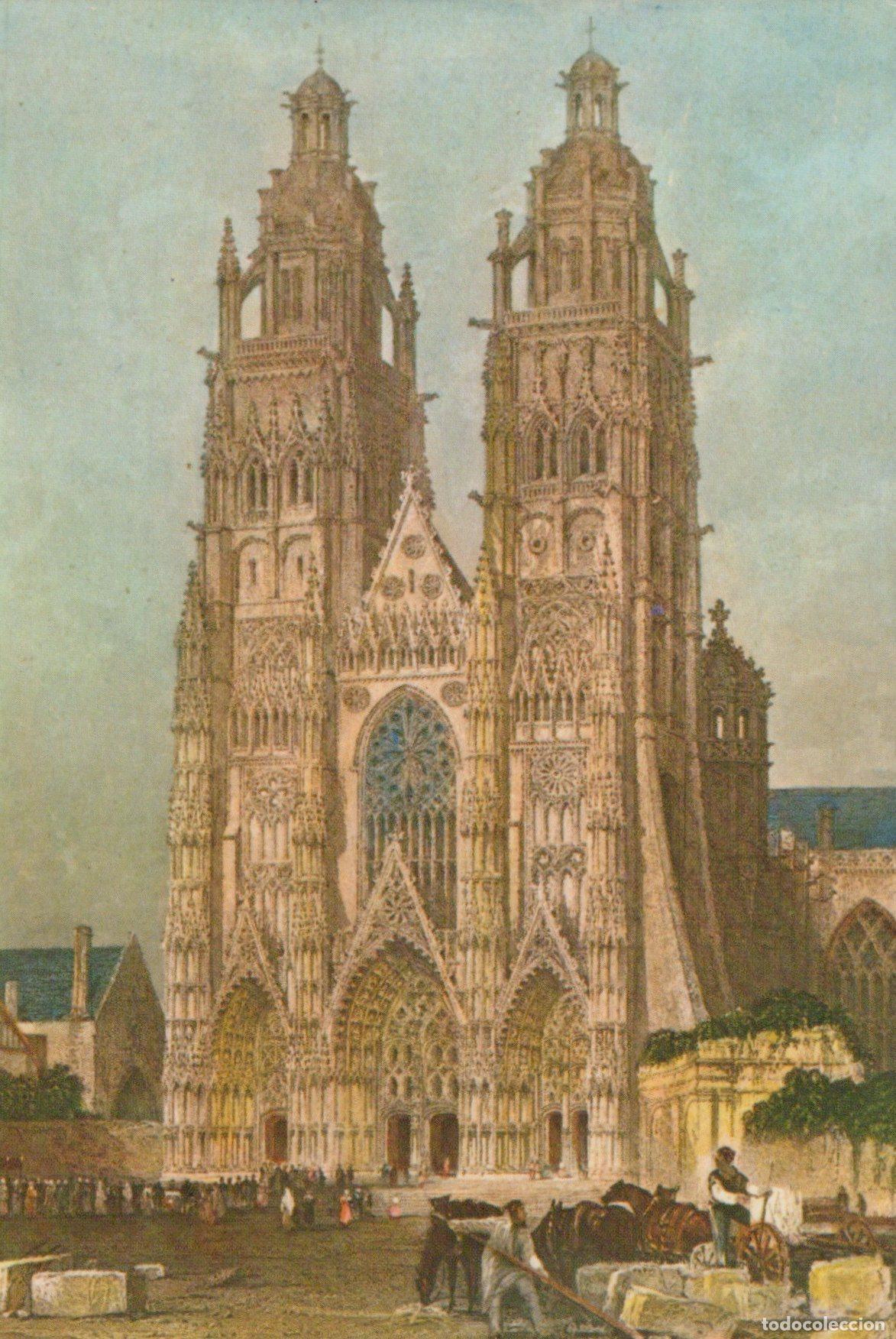 Postais: France Tours Cath&eacute;drale Saint Gatien Fa&ccedil;ade Gothique *YAH432