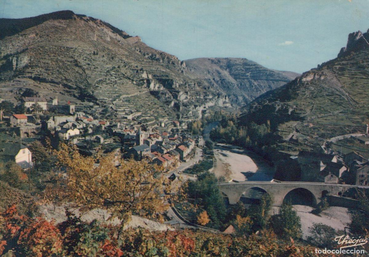 Postcards: France Gorges du Tarn Sainte Enimie Village Pont Paysage *YAH659