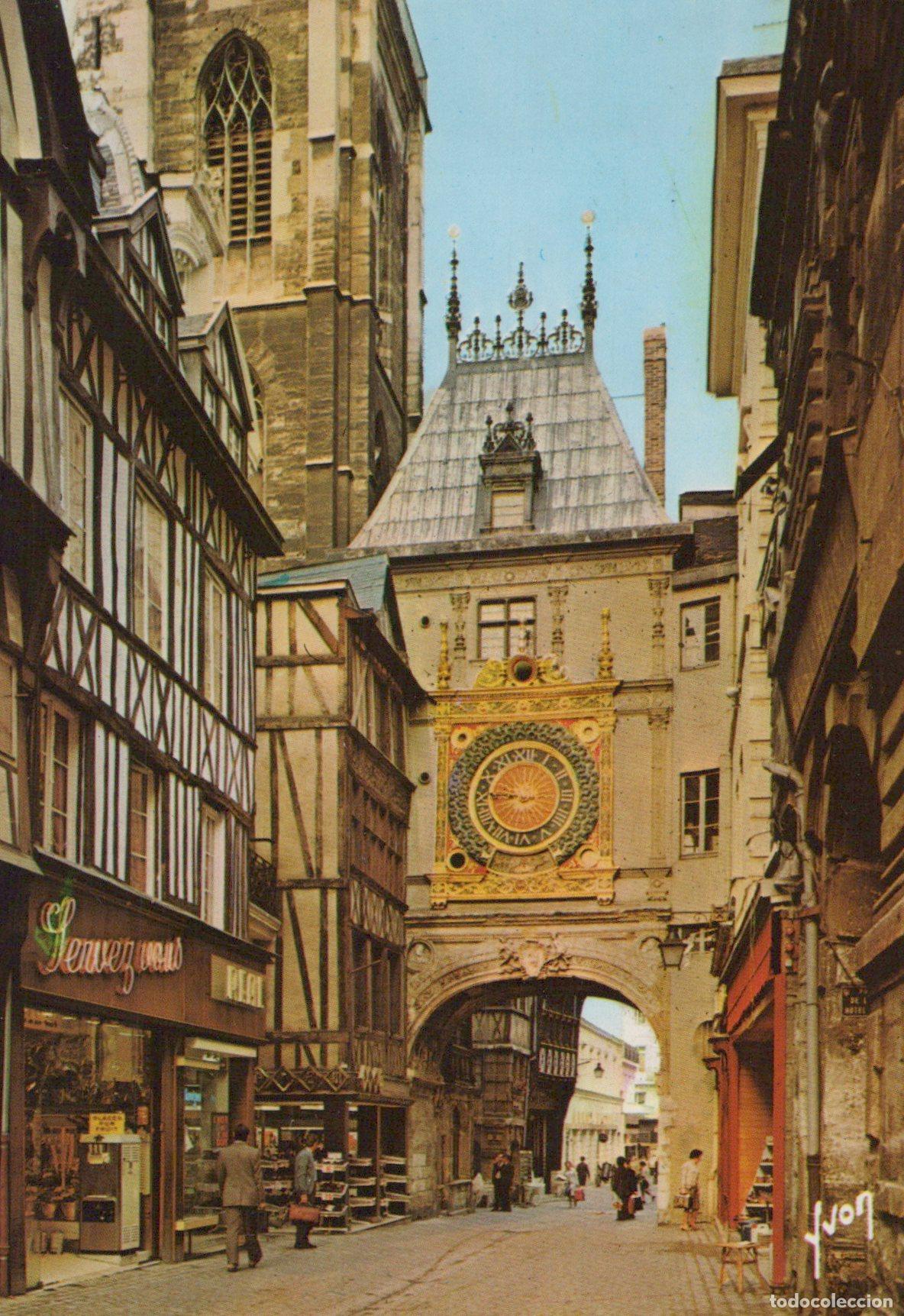 Postales: France Rouen Rue du Gros Horloge Architecture M&eacute;di&eacute;vale *YAH447